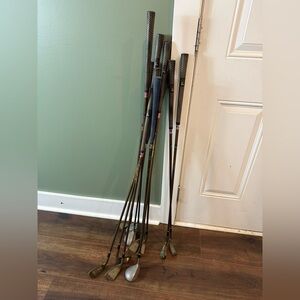 Set of Golf Clubs with Black Grips